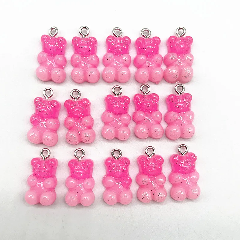 Candy Bear Charms 10Pcs for Necklace Bracelet Earrings Jewelry Making Diy Findings