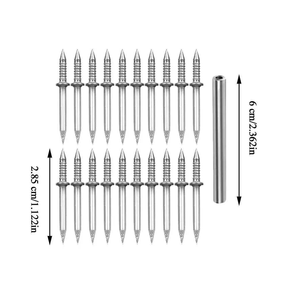 Pregos de aço carbono sem costura para instalação de rodapé, cabeça única de alta resistência, hardware bidirecional, sem marcação, 5 PCs, 20 PCs, 50PCs