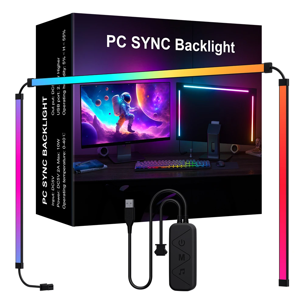 Smart Ambient Lighting PC Display Sync LED Strip PC Monitor Backlight DIY Atmosphere Light Ramadan Decor Lamp Game Holiday PC 3