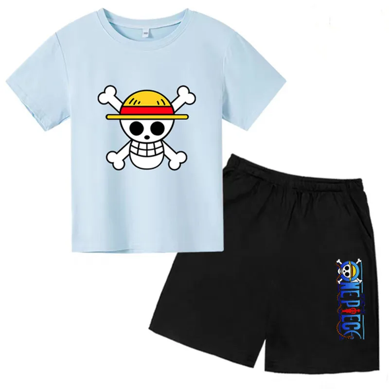 Kids Clothing Set Boys Girls Summer Short Sleeve T-shirt + Shorts