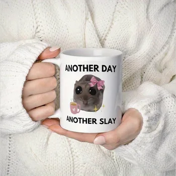 Tazza da caffè con tazza da latte da 1 11 once, tazza da caffè con tazza da latte in ceramica, regalo per le vacanze, tazza con motivo testo divertente, famiglia, colleghi, leader, mogli, 2