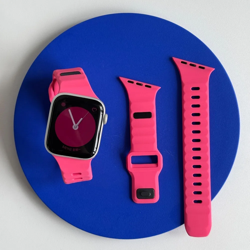 ตัวเลือกสินค้า สายซิลิโคนแฟชั่นสำหรับ Apple Watch หลายขนาด