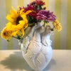 Heart Shape Flower Vase Resin Vase Dried Flower Container Vases Pots Body Sculpture Desktop Flower Pot Home Decoration Ornaments 1