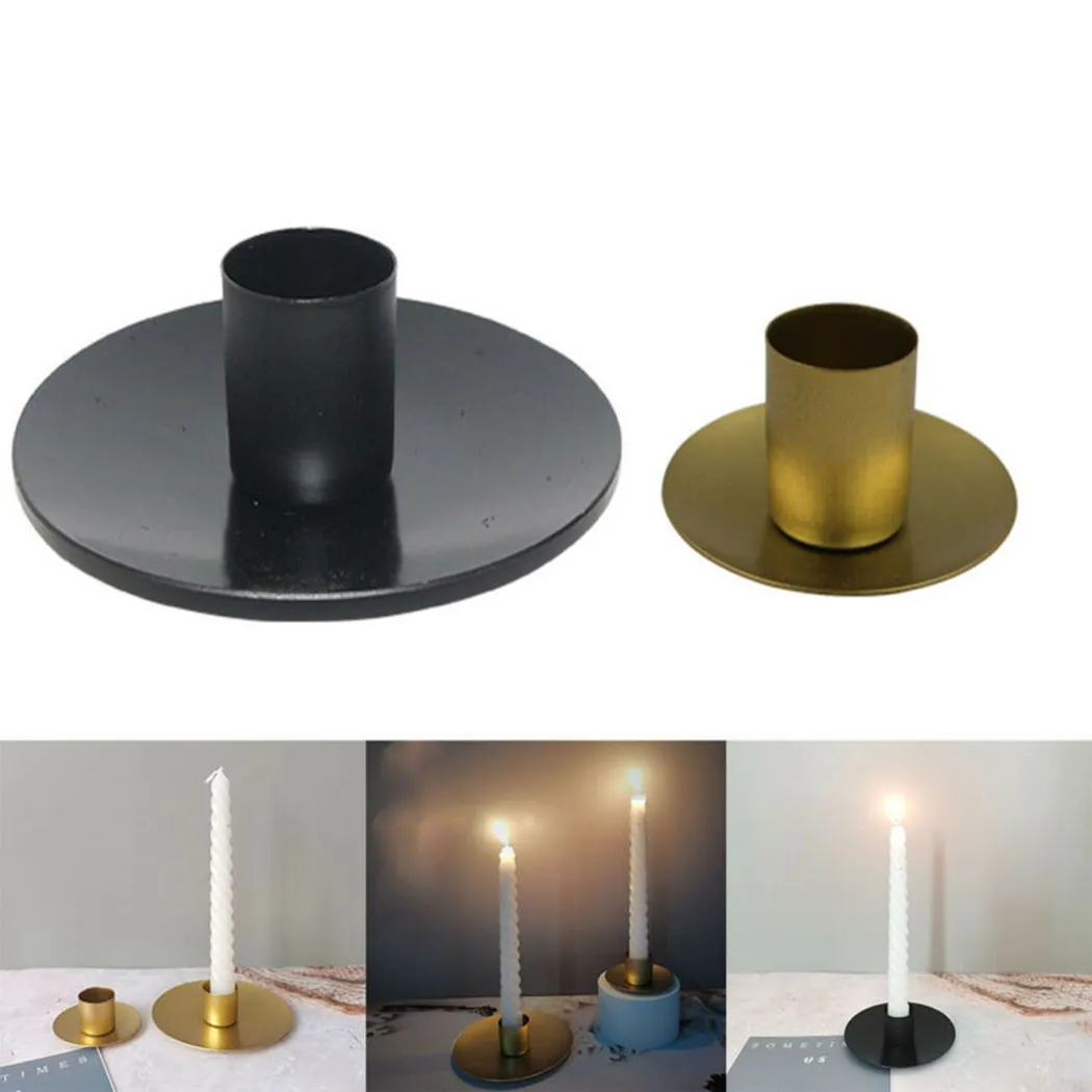 1pcs Candle Holder Metal Candlestick Desktop Decor Wedding Party Festival Candelabra 7*3*2.7cm 10*3*2.7cm Home Suplies 1