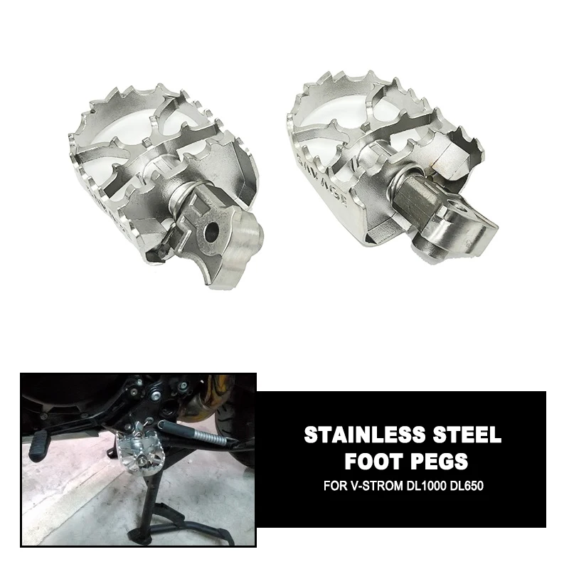 

Подножки из нержавеющей стали для мотоцикла, подножки, подножки для SUZUKI DL650 DL1000 V-STROM 650 V-Дополнительный 1000 2015-2019 2018