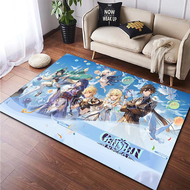 

Genshin Impact custom carpet home decor Picnic yoga play area mat table mat pet mat floor mat bedroom Yoga Mat soft anime rug