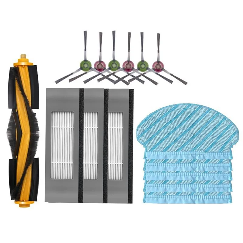 

Для Ecovacs Debot OZMO 920 / 950 / T5 / Yeedi 2 Hybrid Запчасти для робота-пылесоса основная боковая щетка Hepa фильтр Швабра