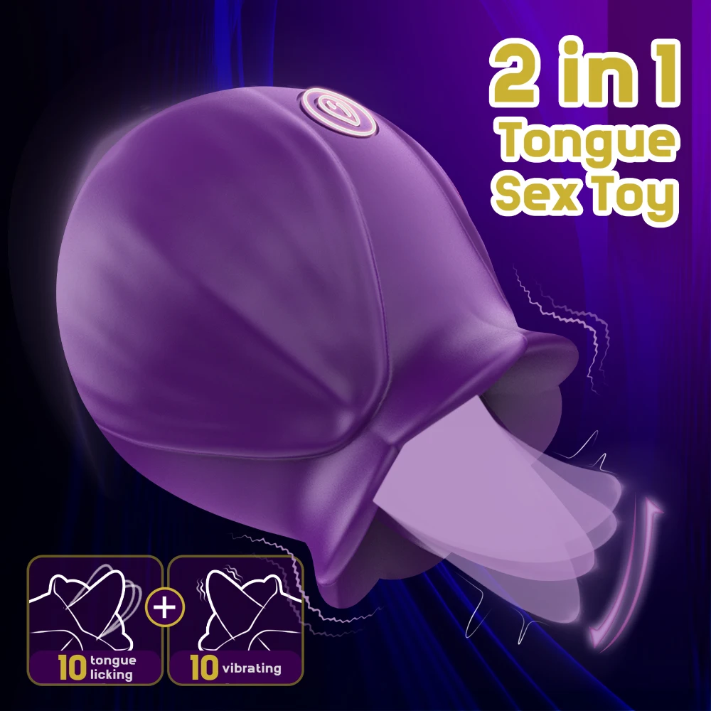 Rose Sucking Vibrator Sex Toys 10 Licking & 10 Vibrator Modes for Women Clitoral Nipple