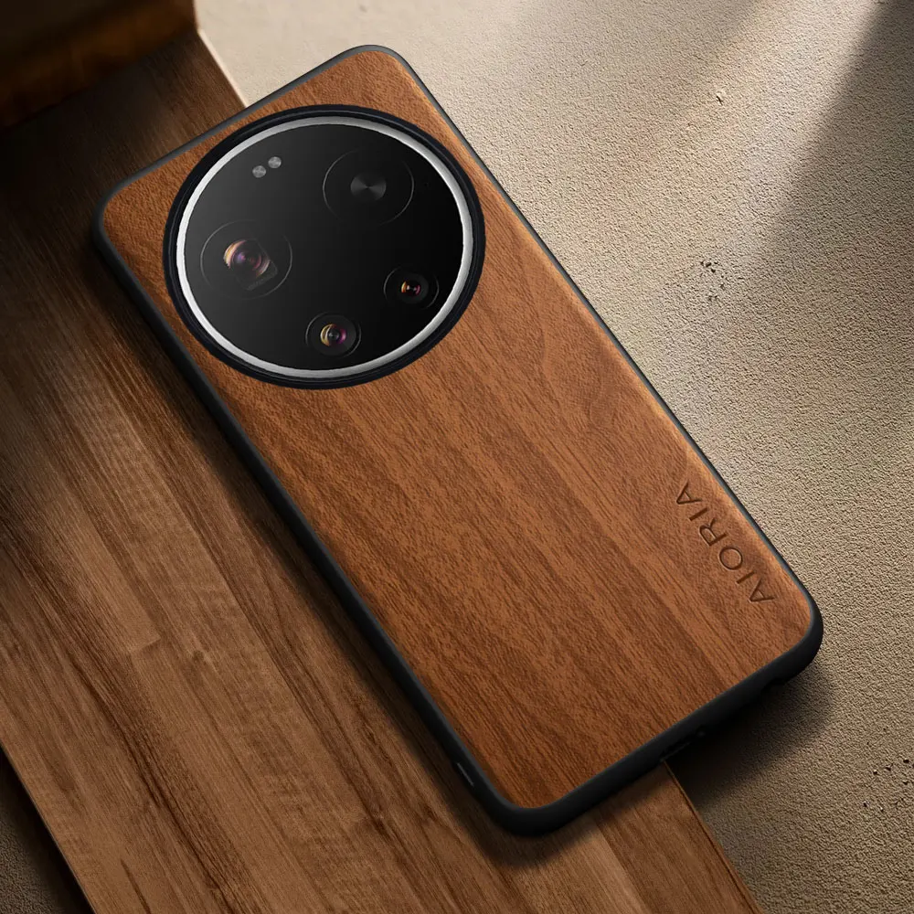 Modern Stylish Wooden Pattern PU Leather Case – Premium Cover