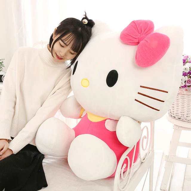 Sanrio Kawaii Hello Kitty Plush Toy Pillow Doll Stuffed Animal Children  Plushies Home Decoration Peluche Girls Christmas Gift - AliExpress
