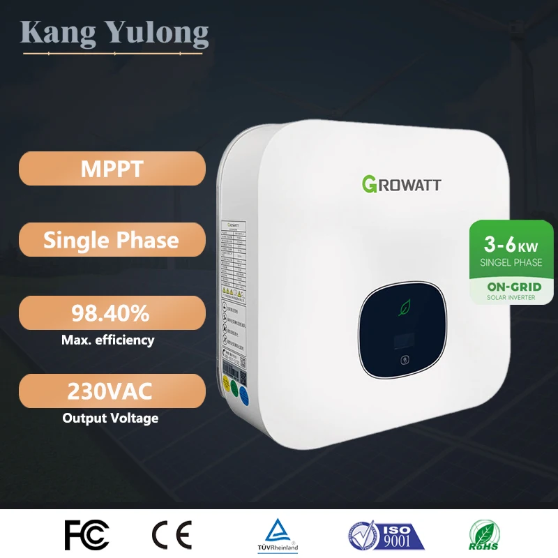 

Growatt MIN 3000~6000 TL-X 3KW 5KW 6KW Mppt On Grid Single-Phase Solar Photovoltaic Inverter