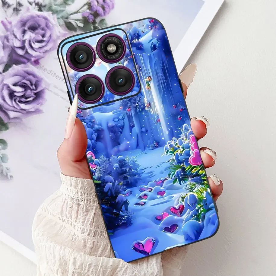 Floral Bowknot Soft Silicone Back Cover Case