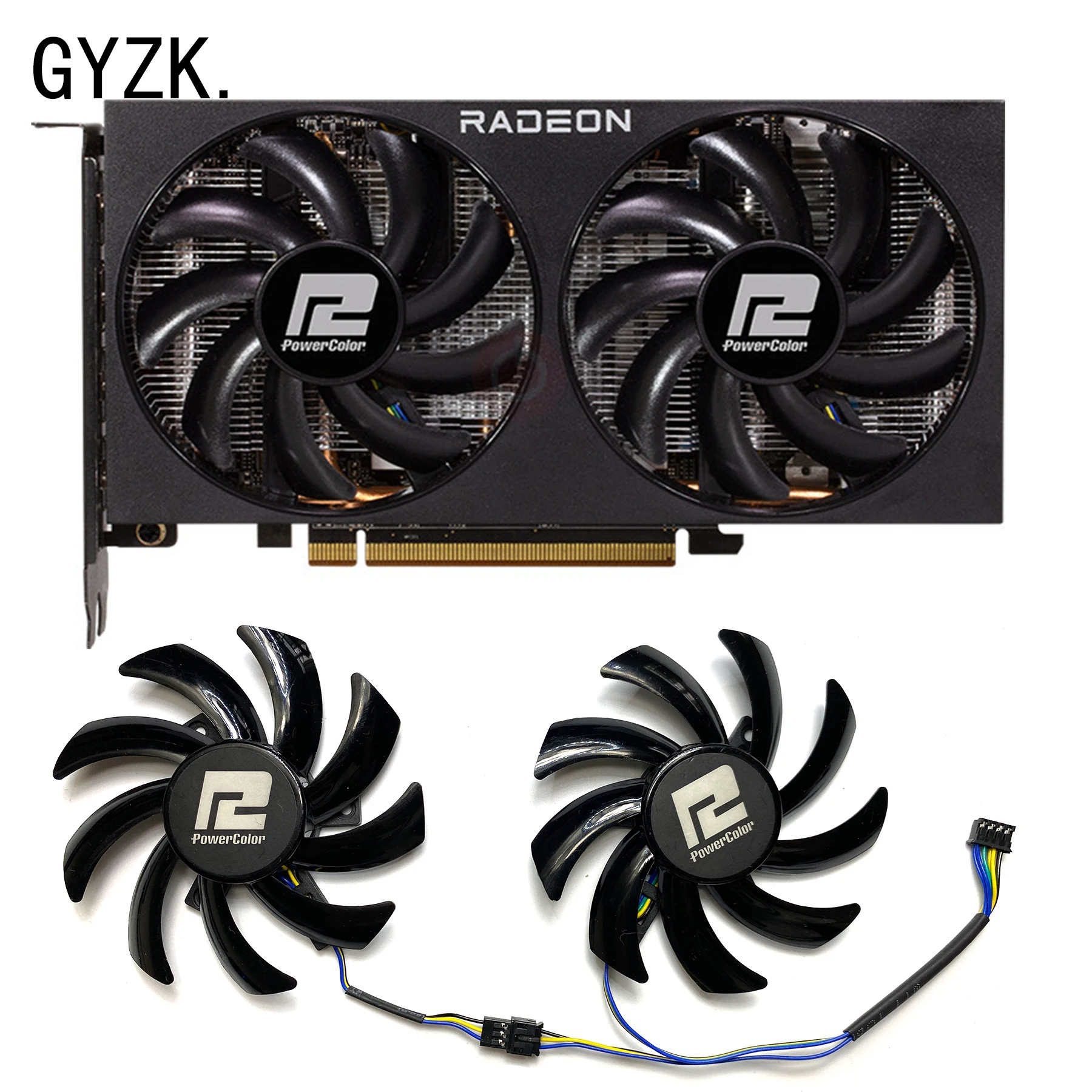 Ventilador de Substituição da Placa Gráfica Fighter Competitive Version Novo para Powercolor rx 5700 xt 6500xt 6600 6600xt 5700xt 6700 6700xt