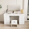 selling solid square wooden dressing table white glass mirrored dressing table 2