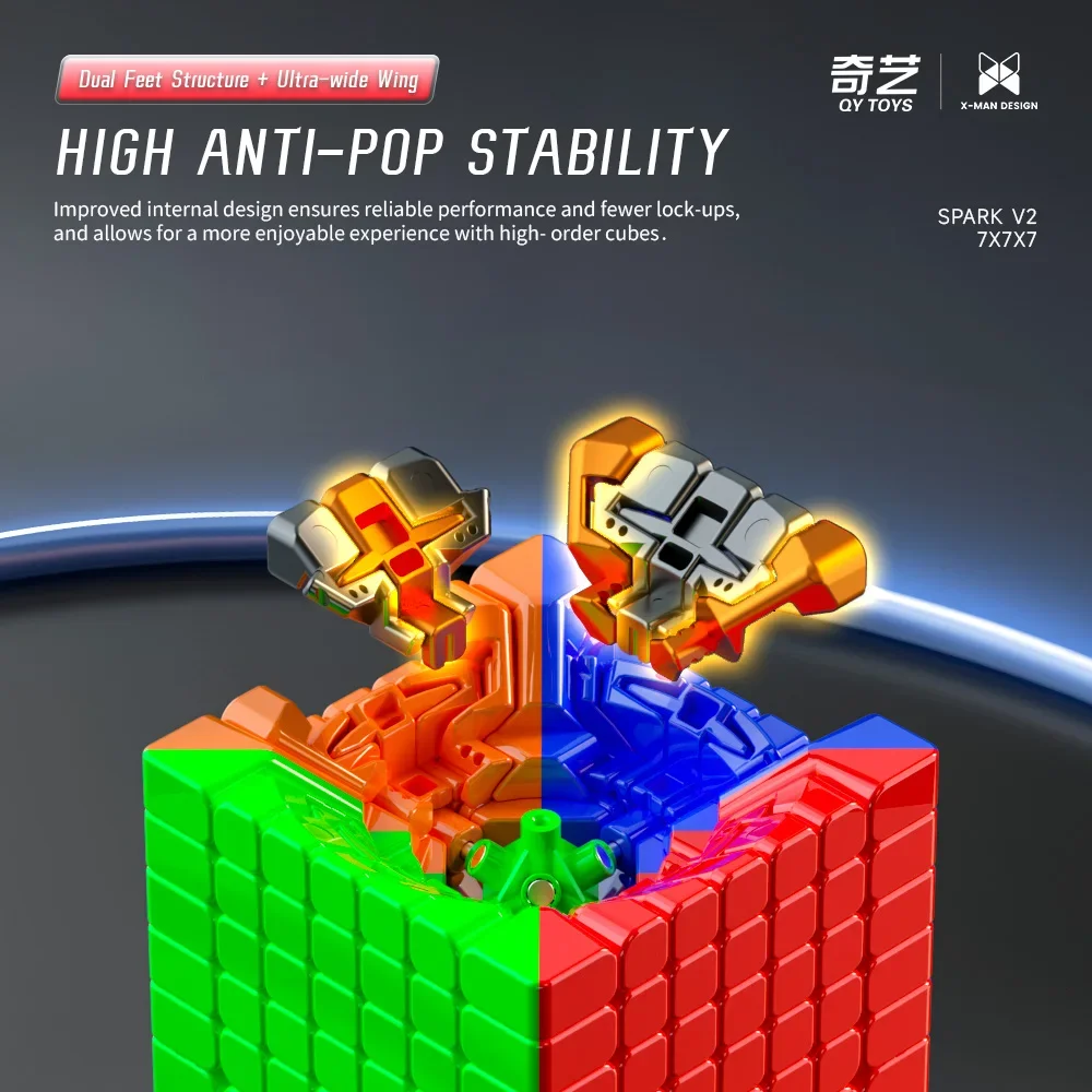 [ECube]QiYi XMD Spark V2 2024 New 7x7x7 Magnetic Cube Professional Mofangge 7x7 Magic Speed Cube Twist Educational Toys 4