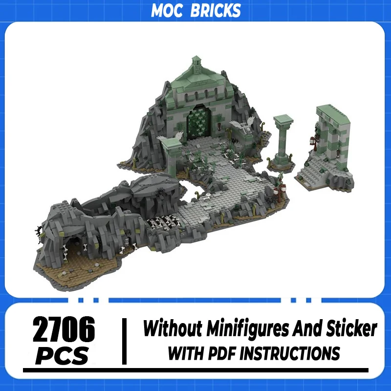 

Magical Rings Moc Building Blocks Movie Scene Paths Of The Dead Model Technology Bricks DIY Assembly Street View Toys Gifts