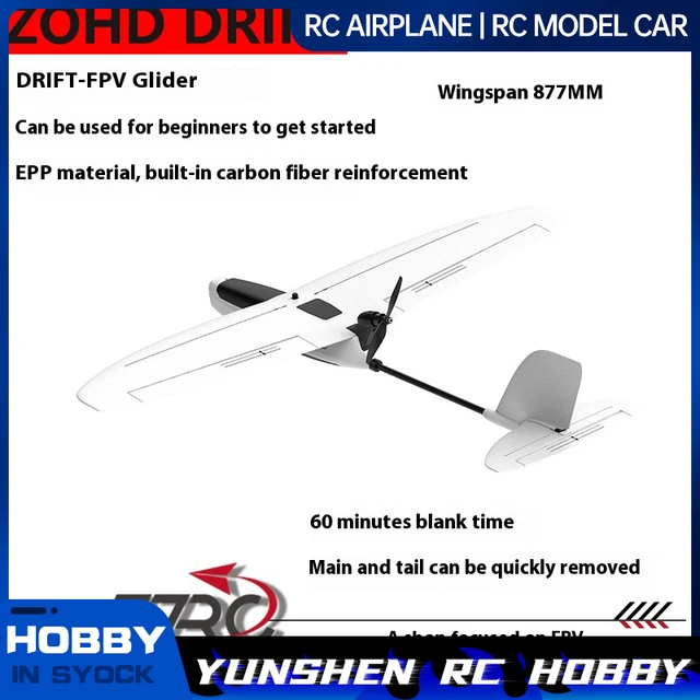 Zohd Drift Epp Material, Lightweight And Quick Detachable Fixed Wing Entry-Level Fpv Carrier Rc Plane Practice Glider 1