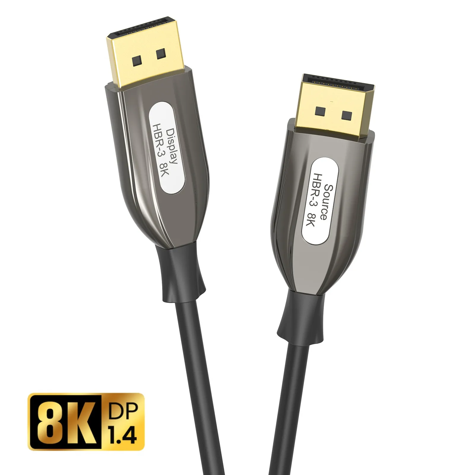 8K Hd Fiber Optic Cable Dp 1.4 144Hz Data Cable  4K Display Displayport Fiber Port Hd Cable Hbr3 32.4Gbps Display Port 8K@60Hz