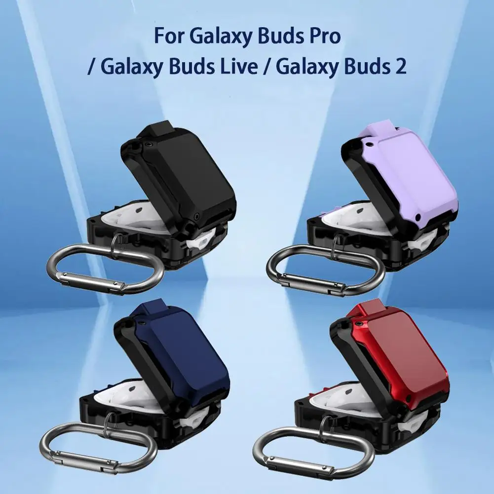 Custodia Per Auricolari Con Fibbia A U Per Samsung Galaxy Buds Pro / Galaxy Buds Live / Galaxy Buds 2 Cover Protettiva Armor Switch