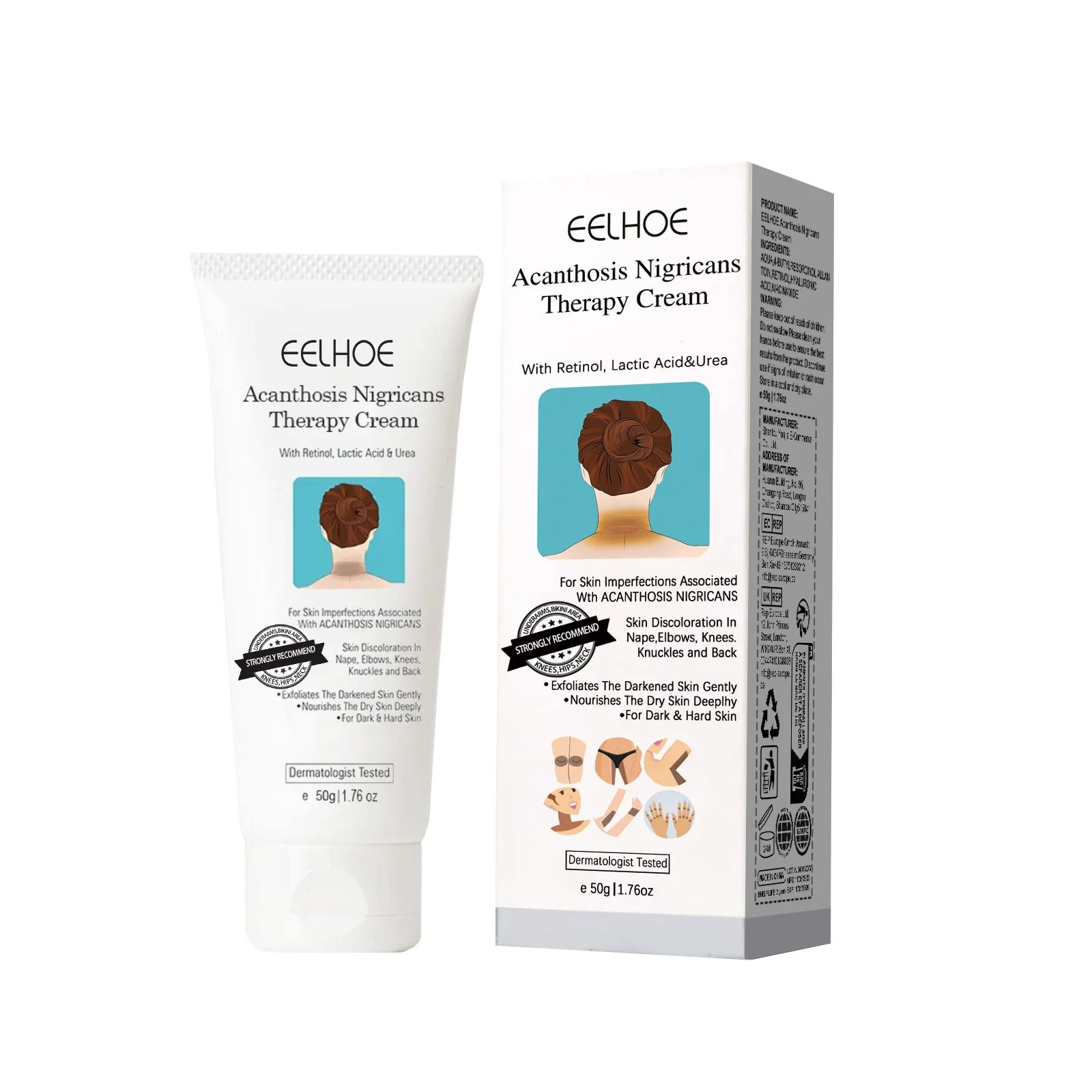 EELHOE Acanthosis Nigricans Therapy Cream Neck Arm Knee Joint Underarm Brightening Body Care Products Acantosis Nigricans Cream 2