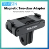 TELESIN For DJI Osmo Action 3 4 Magnetic Two Claw Adapter Quick Release Mount For DJI Osmo Action 3 4 OA Mounting Accessories 1
