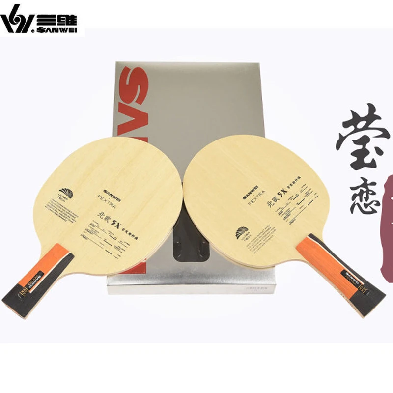 SANWEI Nordic 5X Table Tennis Racket Blade 5+2 Outer Basalt Carbon Fiber Professional PingPong Paddle Blade for Fast Attack&Loop