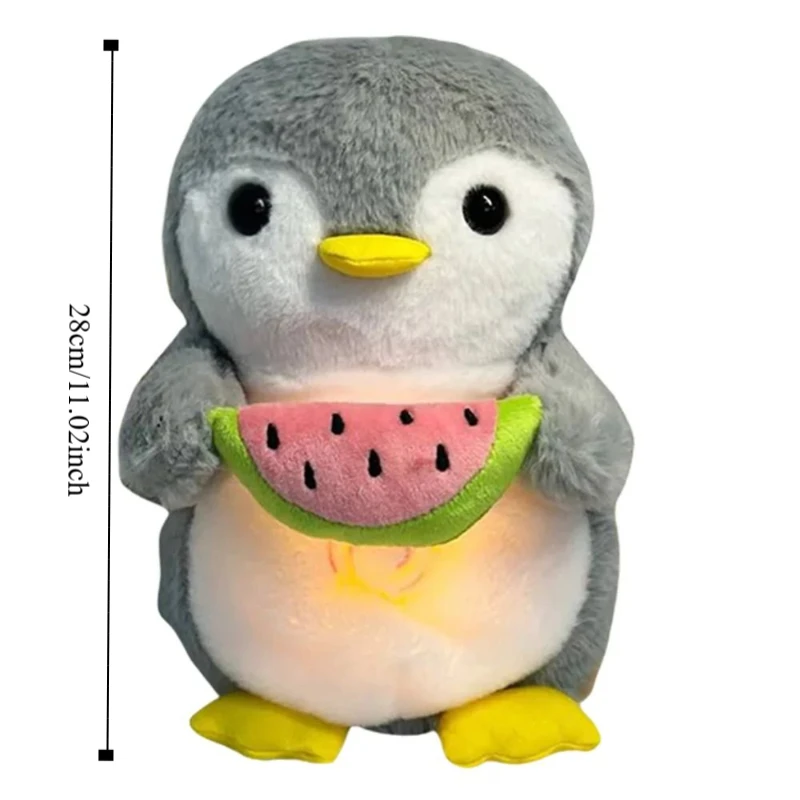 Cute Heart Penguin Breathing Simulation Stuffed Animal Baby Breath Rhythmic Funny Penguin Soothes