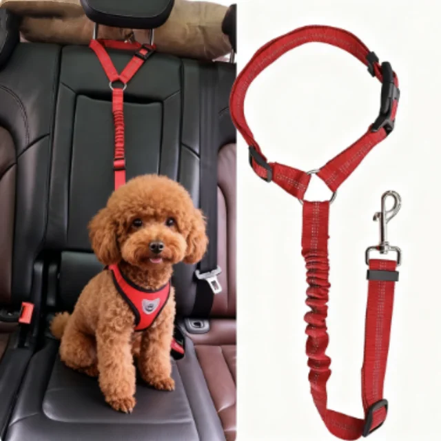 Reflective Pet Dog Car Seat Belt Puppy Collar Walking Travel Car Accessories Cat Leash Harness for Small Dogs Pet Car Supplies 2