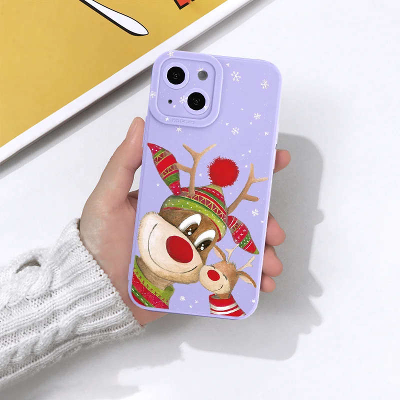 Christmas Case For Redmi 9C NFC 9 C Phone Case Lovely Cartoon Elk
