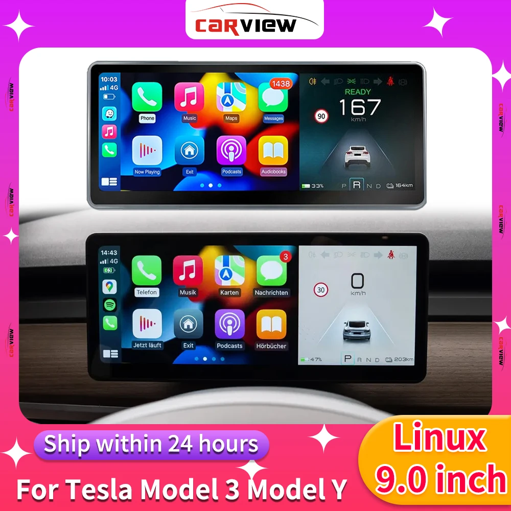 CARVIEWForTeslaHeadsUpDisplayModel3YDigitalCenterConsole