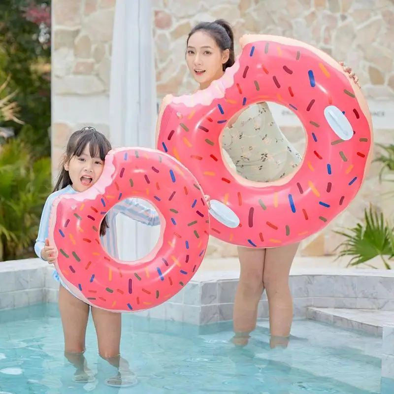 Donut Swimming Ring Inflatable Swimming Pool Beach Toys Portable Supplies PVC Summer Water Mattress Kids Toys