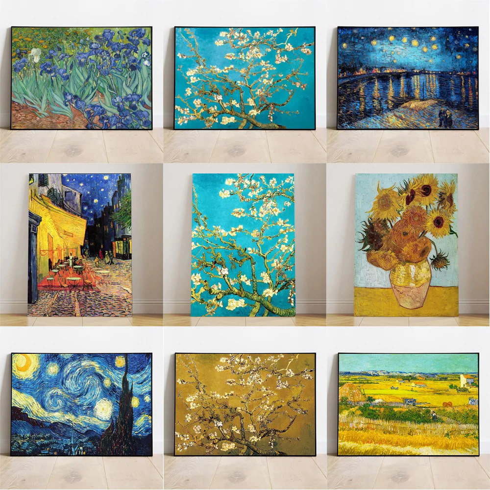 

Van Gogh Classic Famous Painting Almond Blossom Posters And Prints Starry Night Canvas Art Vintage Wall Decor Pictures For Room