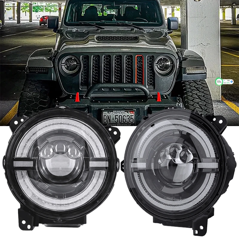 

Автомобильные аксессуары для Jeep Wrangler головка светильник 2018-2021 Wrangler JL фара DRL сигнал поворота фара дальнего света