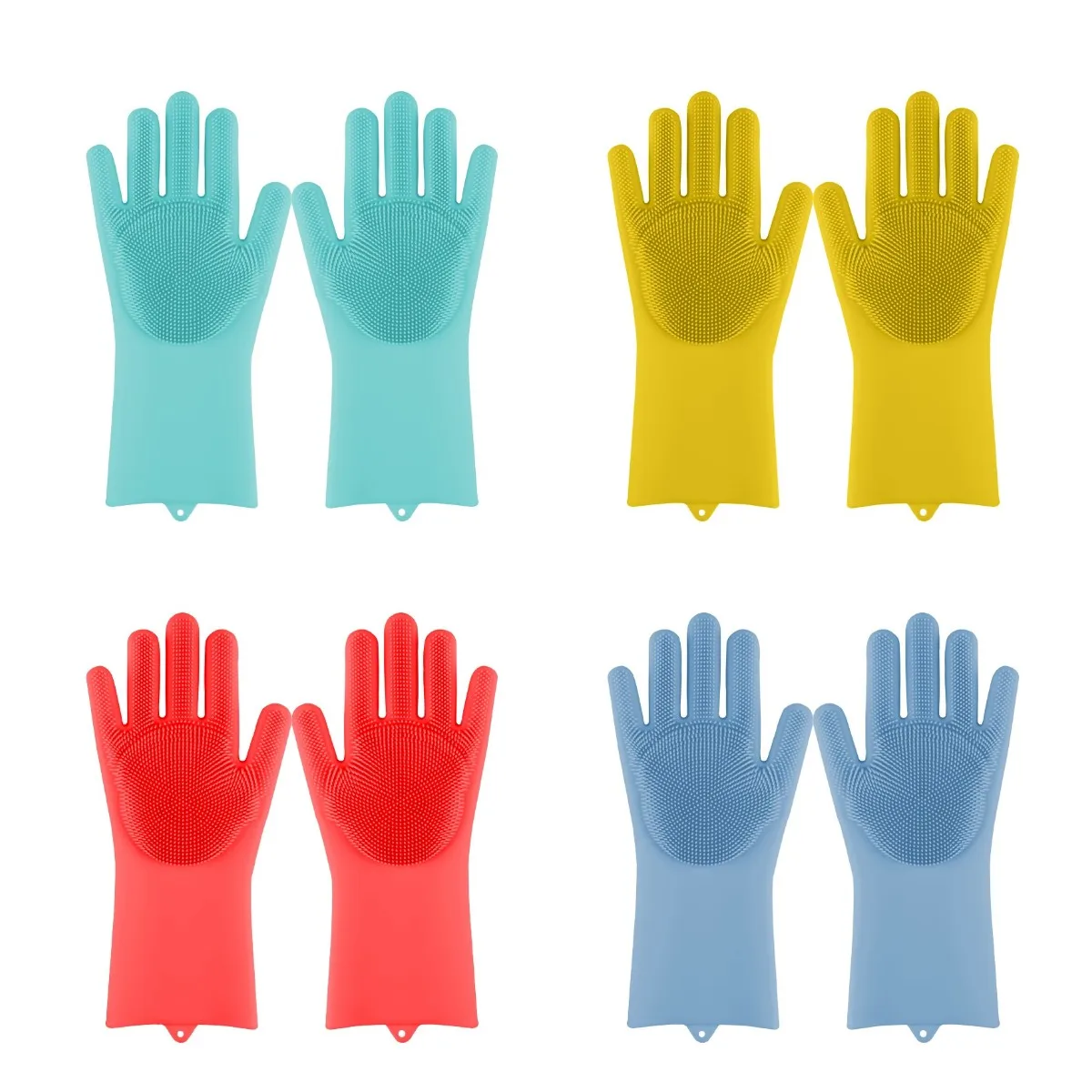 Magic Silicone Dishwashing Gloves Scrubber Dish Washing Sponge Rubber