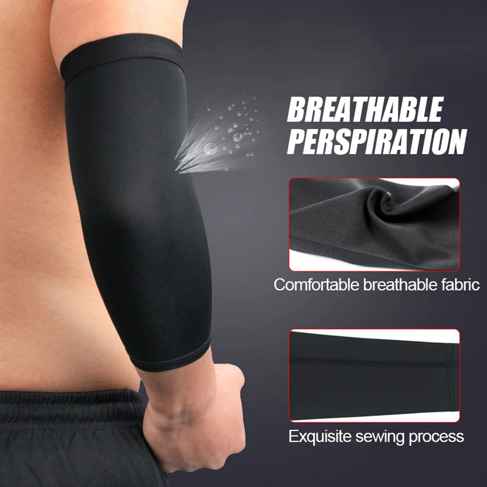 1PC Sports Arm Compression Sleeve Basketball Cycling Arm Warmer Summer Running UV Protection Volleyball Sunscreen Bands