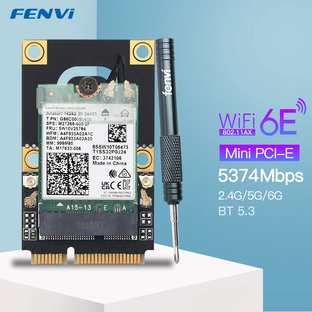 WiFi 6E Intel AX210 Wireless 5374Mbps 802.11AX 2.4G/5Ghz/6Ghz BT5.3 WiFi6  AX200