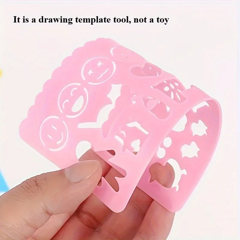 플라스틱 드로잉 스텐실 세트 플라스틱 자 동물 그림 템플릿 다채로운 드로잉 스케일 템플릿 DIY 공예 세트