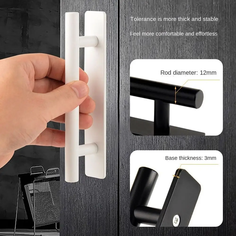 Türgriff aus Aluminium legierung neue stanz freie selbst klebende Schiebetür knauf beschläge Multifunktion ale Tür lenker tür – Detail 17