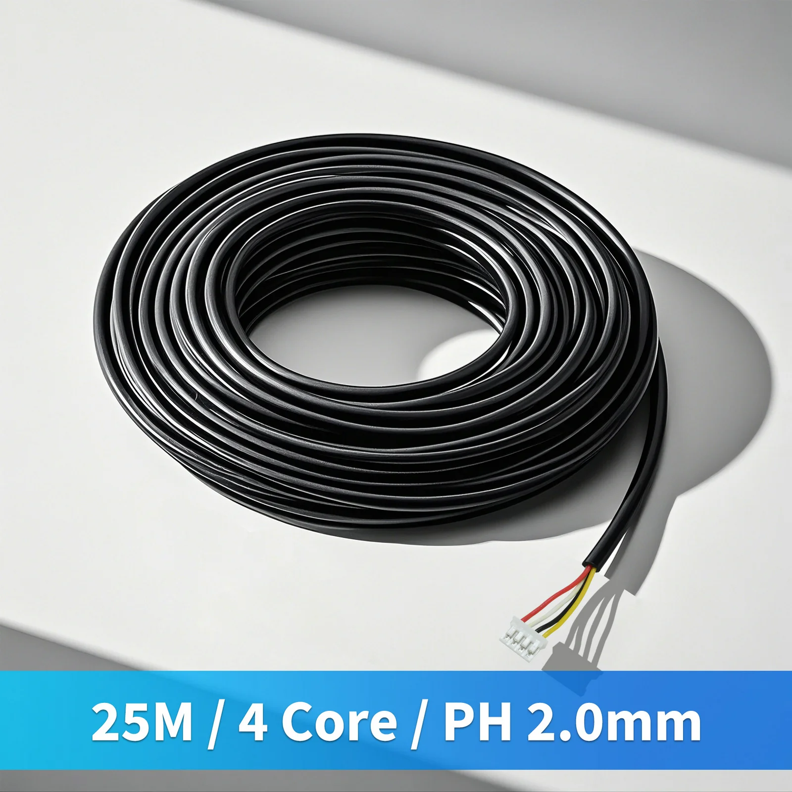 KARMEN 4 Core Extension Cable PVC Sheathed Wire For Outdoor Doorbell Video Intercom PH2.0mm Port