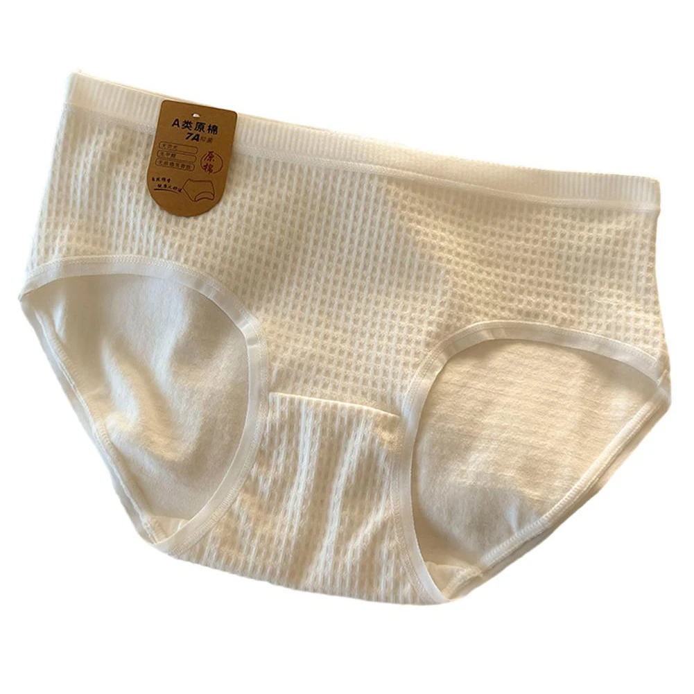 

Women Pure Cotton Underwear White Clouds Soft Panties Comfy Briefs Skin Friendly Elastic Knickers G-string Thong Underpants