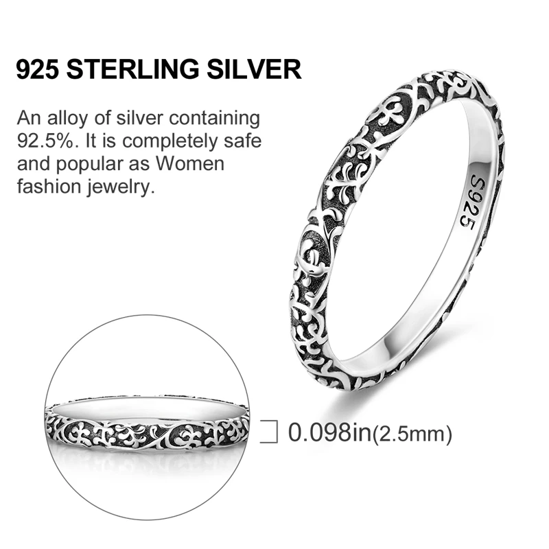 Silver Rings Silver Ring Wedding Rings 925 Silver Women Wedding Ring Infinite Butterfly Ladybug Flower Cat For Engagement Anniversary Stackable Rings