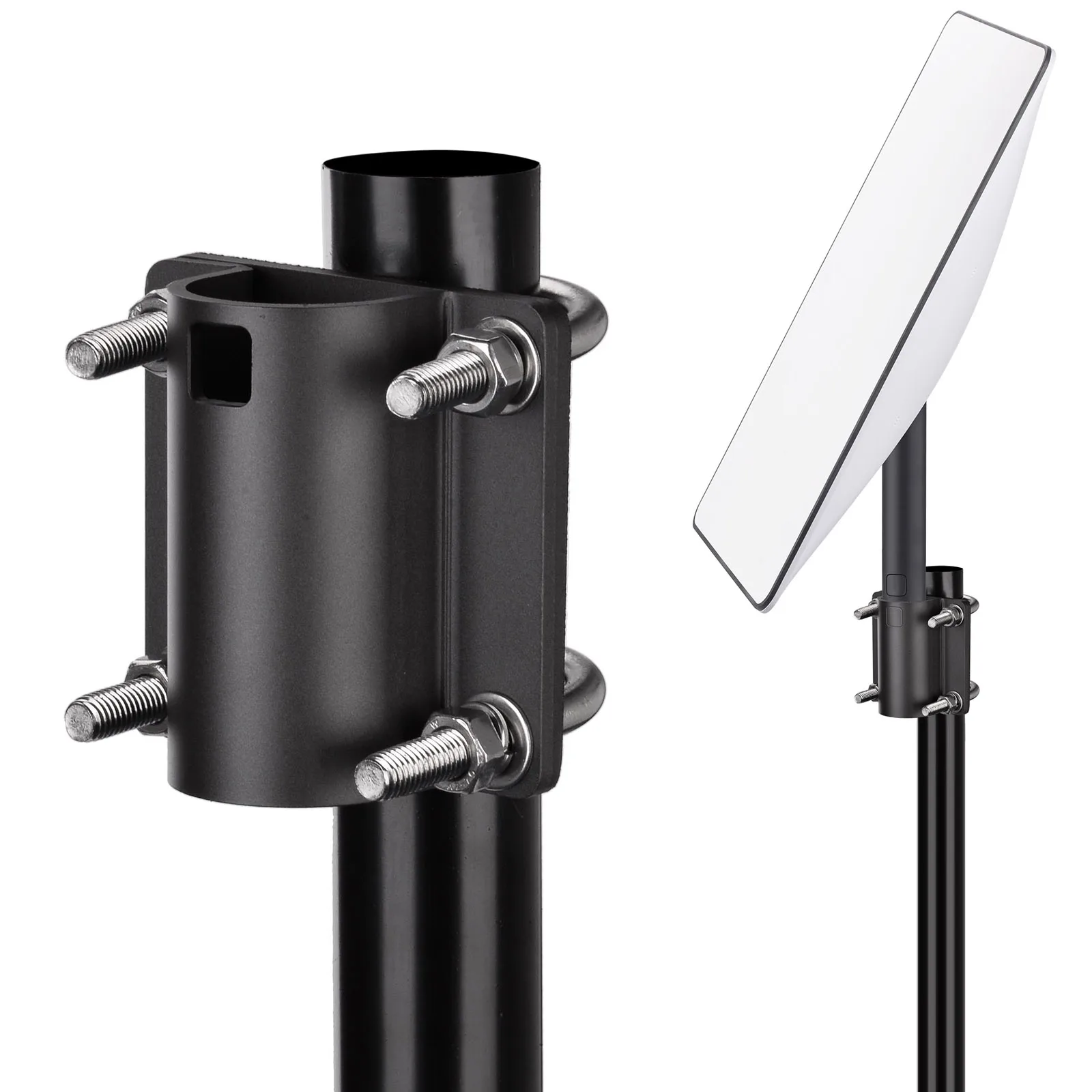 Adjustable Steel U Bolt Mast Clamp Bracket Kit for Antenna