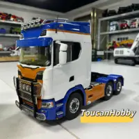RTR 770S 1/14 RC Tractor Trcuk 6x6 Metal Chassis Remote Control 2-speed Gearbox Car Vehicle Light Sound Set RC Toys THZH2043 1