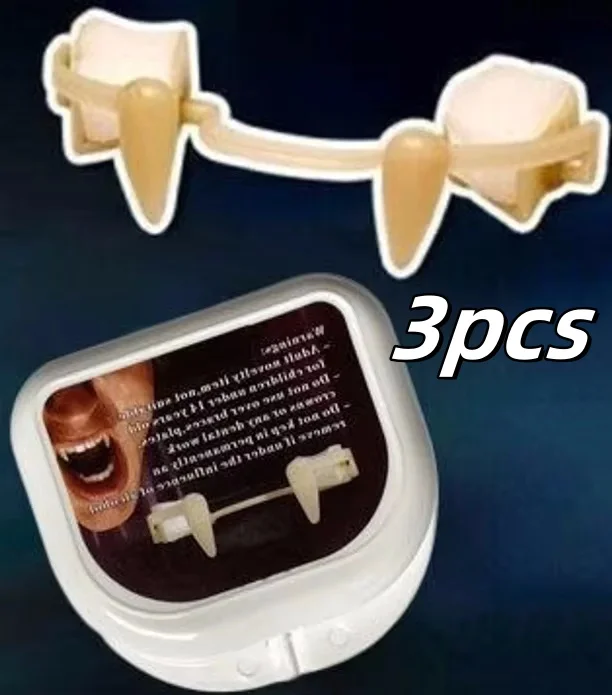 Realistic Retractable Vampire Fangs for Halloween Horror Cosplay Costume