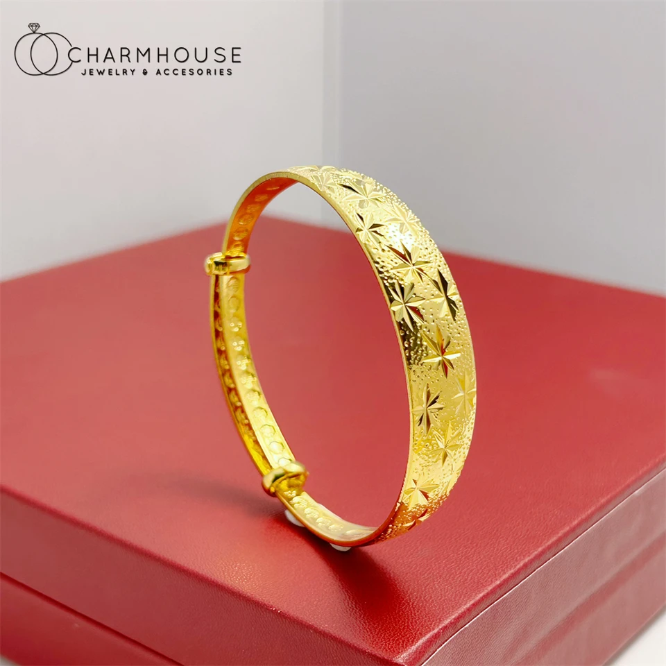 Selfmade Jewelry Bracciale da donna in oro con stella, misura regolabile, realizzato a mano, confezione regalo, 20 cm, Nastro macramè, Nessuna pietra preziosa