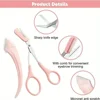 Women's Eyebrow Comb Scissors Professional Eyebrow Trimmer Eyebrow Scissors Eyebrow Razor, Spatula Accessories Eyelash Scissors 4