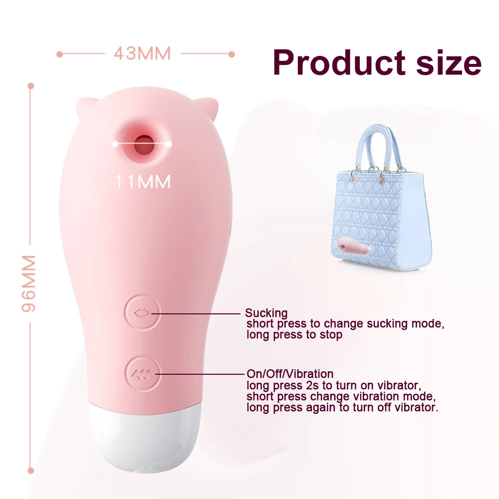 Stimolatore di clitoride a suzione e vibratore per capezzoli_voghion.com