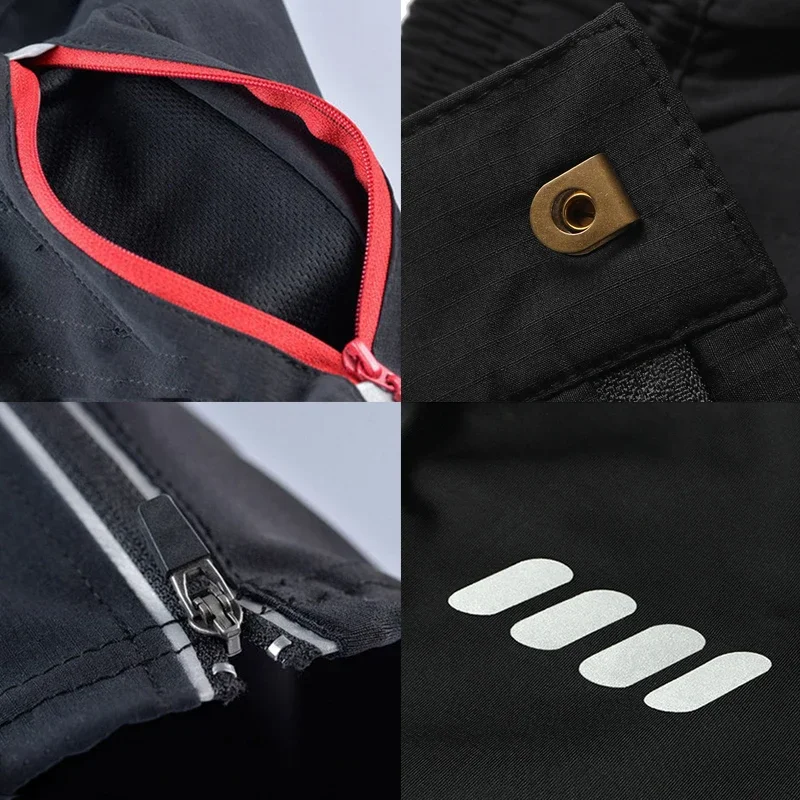 (S-4XL)QUESHARK Cycling Pants Windproof Bicycle Pants Quick Dry Riding MTB Bike Fishing Trekking Hiking Fitness Sport Trousers