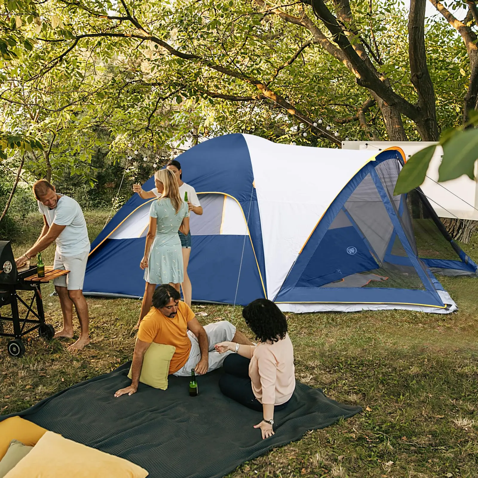 Camping Dome Tent with Screen Room, 6 Person 1