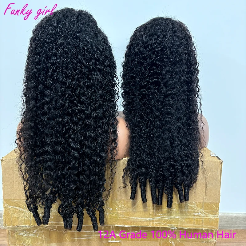 Burmese Curly 12A Grade 200% Density Real Human Hair Spirals Wigs HD Transparent Lace Brazilian Remy Hair Curl Wigs human hair wig